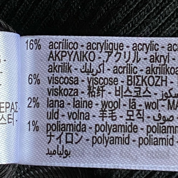 NWT. Zara Black Viscose/Wool Bland Embossed Fabric Cropped Bomber Jacket Size S. - Picture 10 of 12